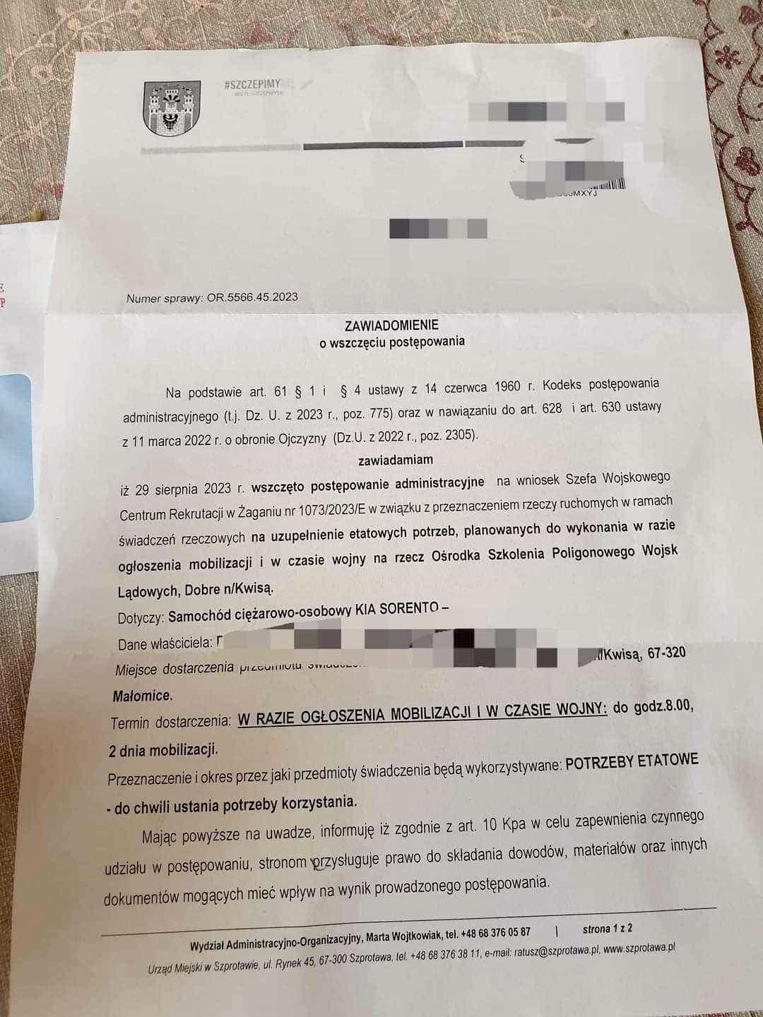 Wojsko polskie rozpoczyna spis aut